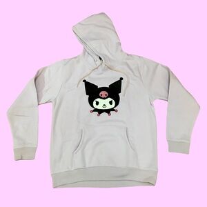 Kuromi LARGE Long Sleeve Hoodie Light Lavender Purple Kangaroo JAPAN nwt cute